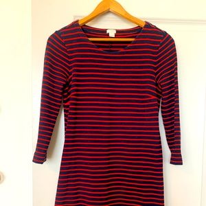 JCREW striped t-shirt dress